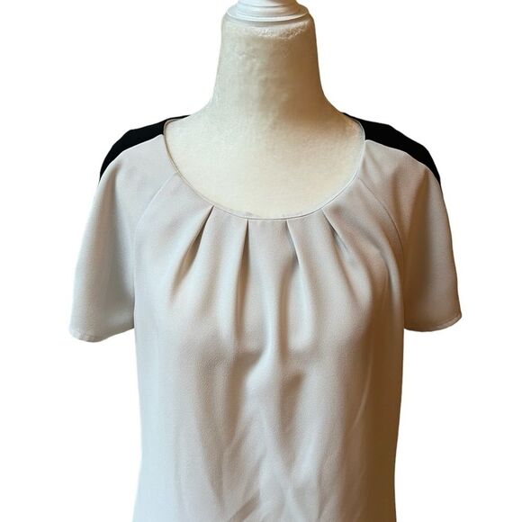 Calvin Klein Color Block Shoulder Blouse - Picture 5 of 14